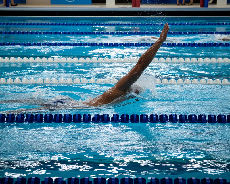Swimming Competition Atmosphere