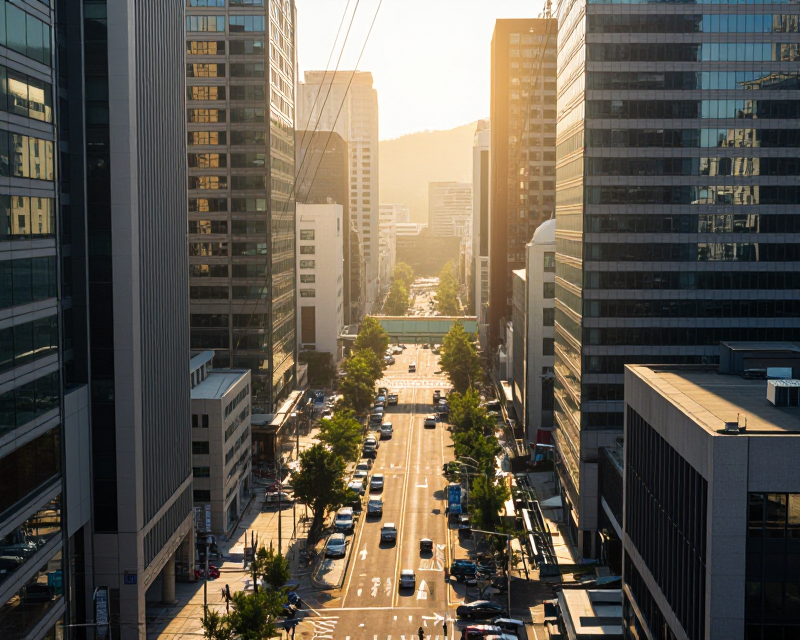 Heatwave in South Korean Urban Landscape