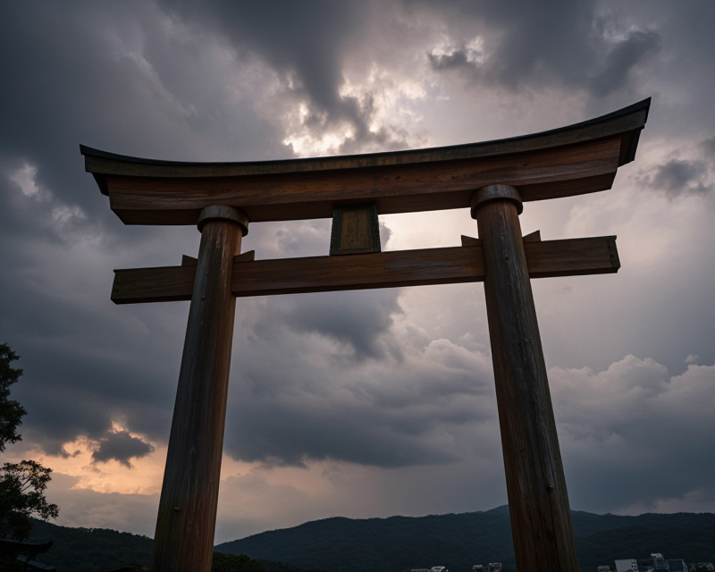 Symbolic Japanese Shrine Atmosphere