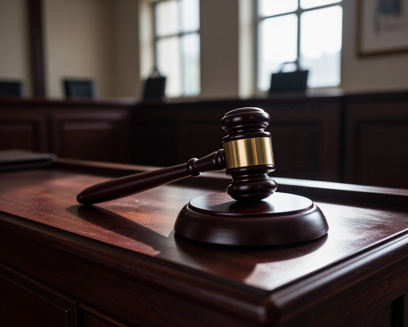 Symbol of Justice in Courtroom