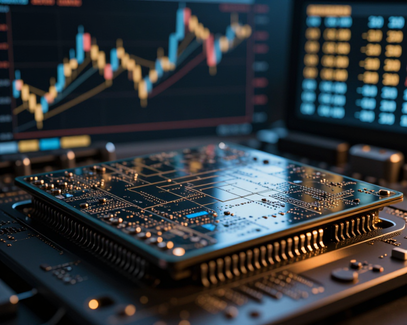 Semiconductor and Stock Market Concept