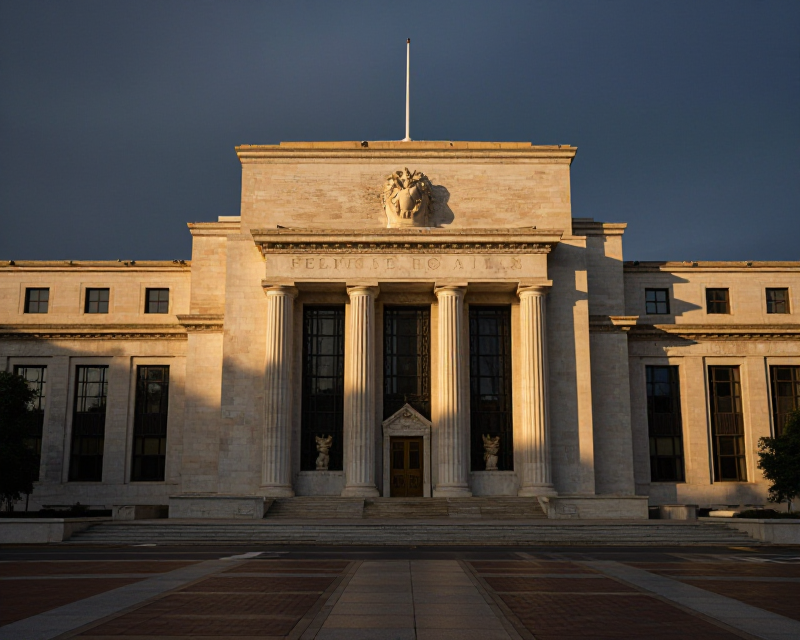 Federal Reserve Building at Twilight