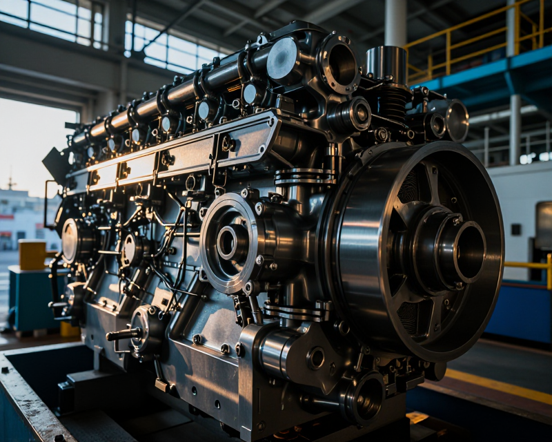 Industrial Marine Engine Detail