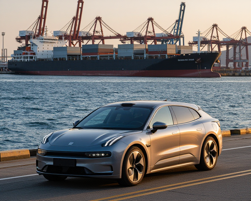 Modern Electric Vehicle at Ulsan Port