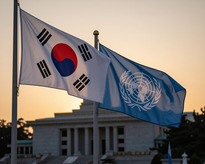 Symbolic Unity of Korea and UN