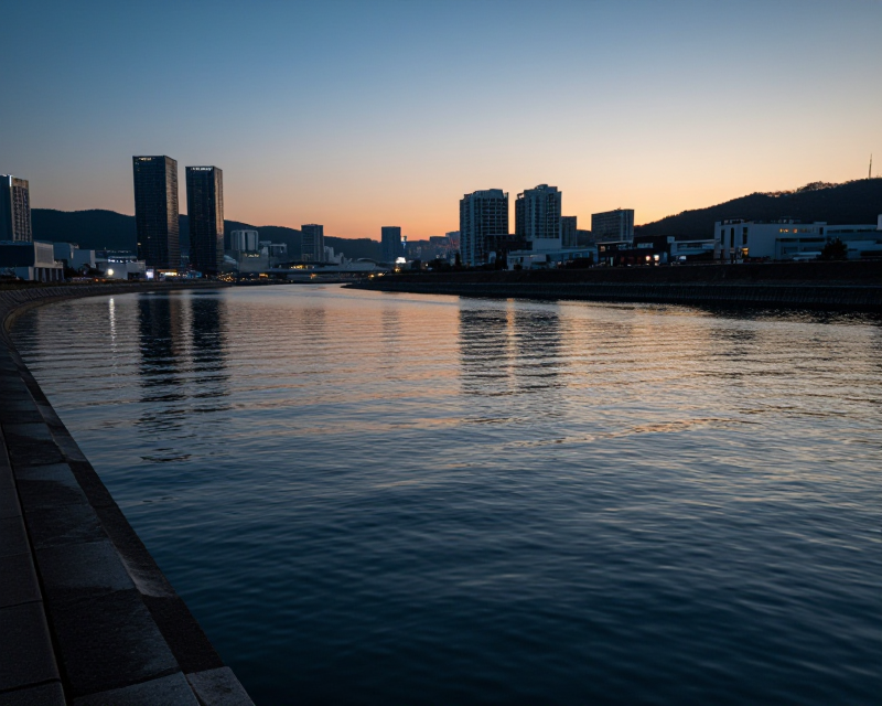 Busan North Port Waterfront at Twilight