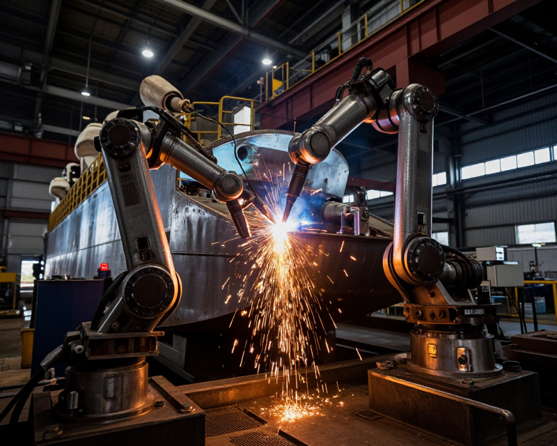 Advanced Welding Automation in US Shipyard